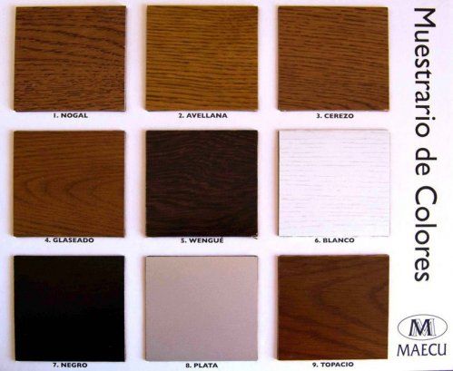 9 Colores Disponibles + posibilidad Muestra